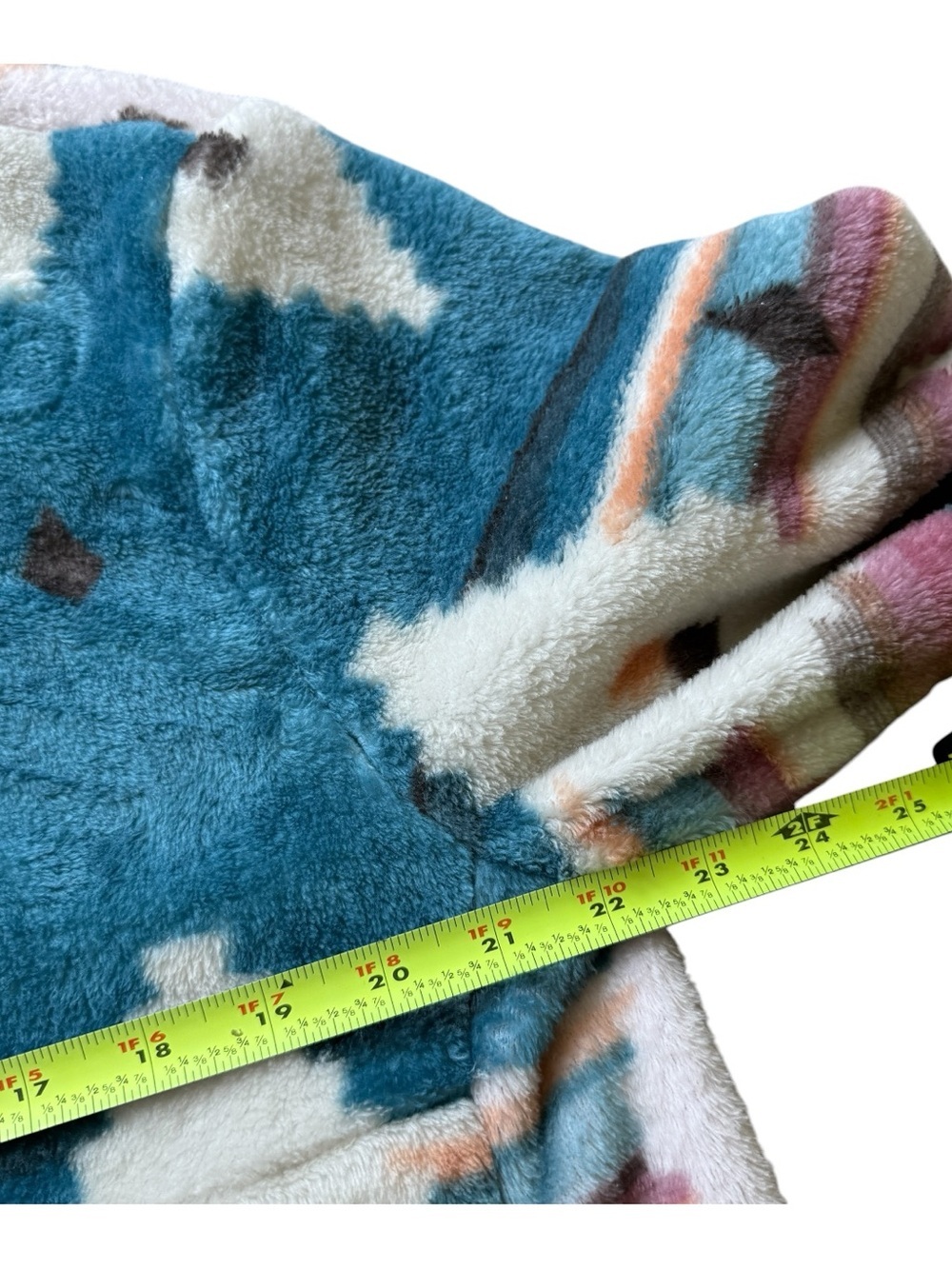 Buc-ee’s Aztec Plush Sherpa Zip Hoodie Jacket L Southwest Fleece Full Zip Cozy - Picture 5 of 10